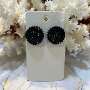 Black and gold clay earrings for all occasions